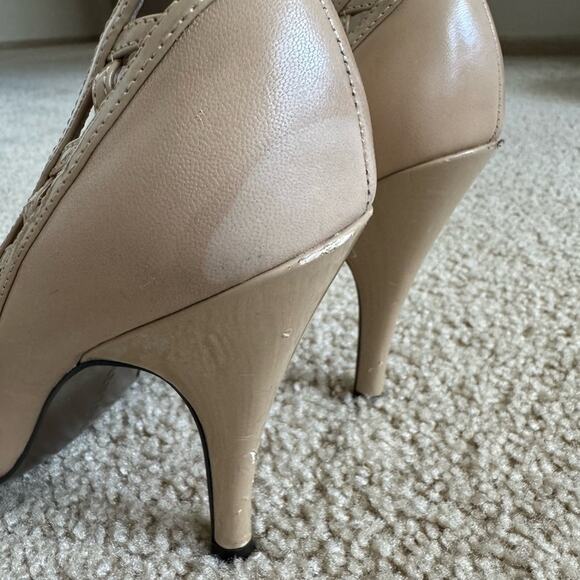 Ellen Tracy Madison Peep-toe heels Sandals Beige/Tan Size 7 - Picture 10 of 12